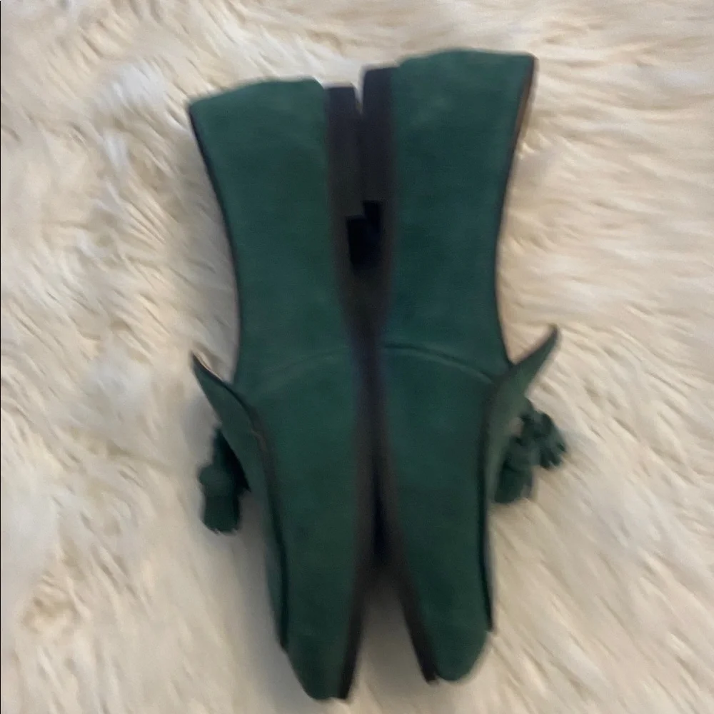 Journey West Green Suede Loafers with Tassels size 7.5 excellent condition - Picture 5 of 8